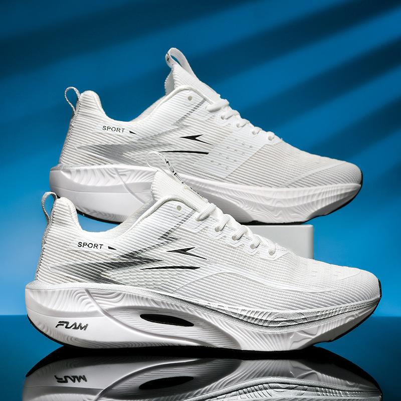 Men's shoes marathon lightweight shock absorption professional running shoes men's carbon board summer 2025 new breathable training sneakers