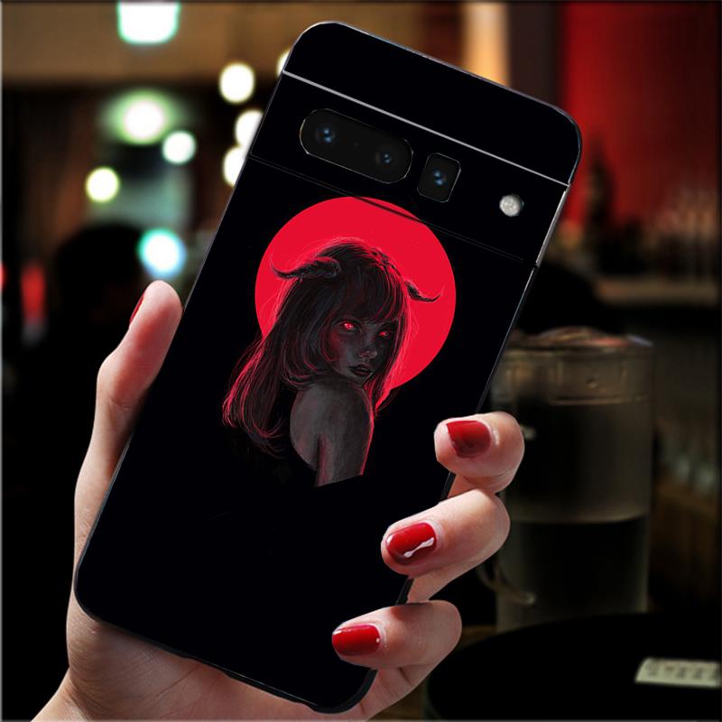 Sexy Devil Woman Phone Case For Google Pixel 10 Pro 9 Pro XL 9A 8 7 6 Pro Pixel 8A 7A 6A Pixel 8 7 6 5 Pixel 9 Pro XL