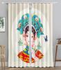 Chinese Animated Maid TraditionalOpera Blackout Window Panel Curtain Living Room Room Bedroom Bathroom Kicthen Door Cupboard Decor Hooks