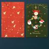 Cartoon Christmas Greeting Card Set Santa Claus Snowman Blessing Postcard for New Year Holiday Party Decoration