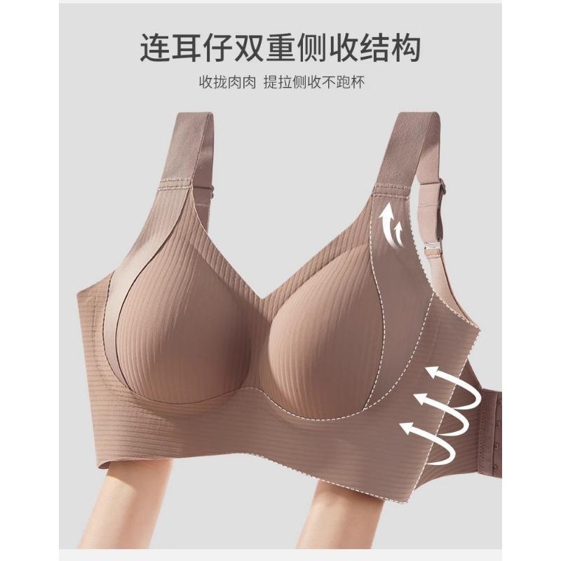 Women No Steel Ring Thin Full Cup Bra Large Size Seamless Minimizer Intimate Lingerie