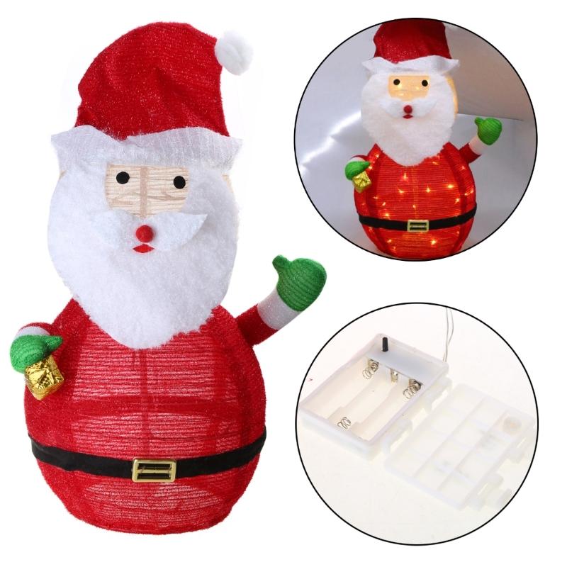 Indoor Outdoors Garden Christmas Snowman Santa Penguin Lantern Ornament X3UC