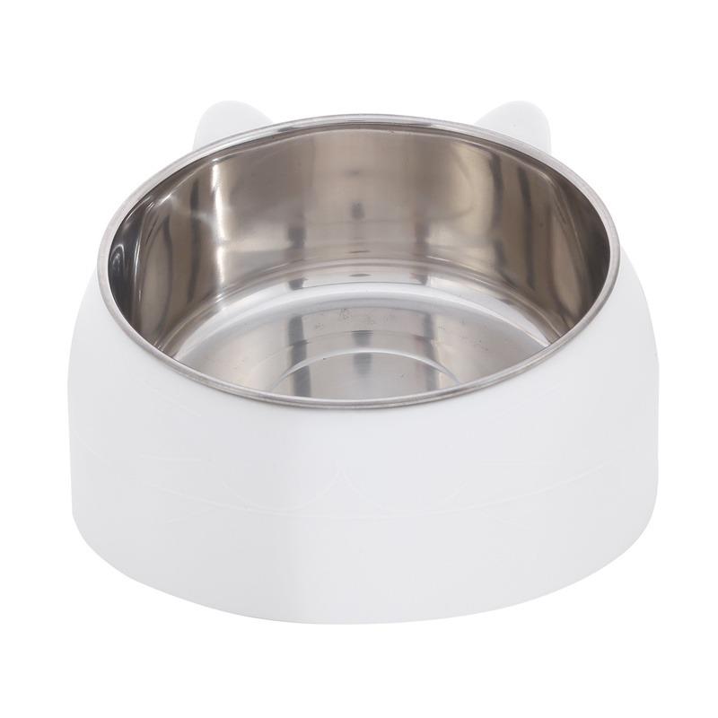 Practical Cat Bowls Non-slip Base Pets Puppy Cats Food Drink Water Feeder Neck Protection Dish Pet Bowl 200ml 15 Degrees Tilted