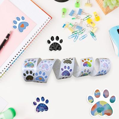 50-500 Stück 2,5 cm/1 Zoll Haustier-Aufkleber Selbstklebend Hundekralle Tiere Aufkleber Dekoration Geschenkbox Aufkleber Etikett Schreibwaren