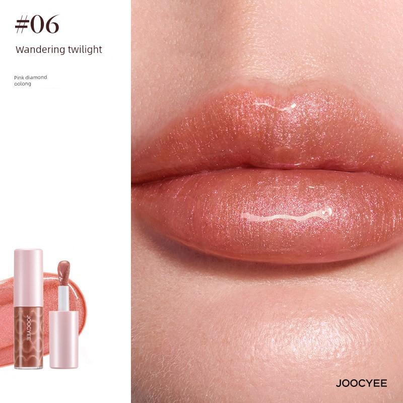 Official Genuine Product! Joocyee Fermented Cat-Eye Lip Gloss, Layered Lipstick, Glossy Mirror Lip Glaze, Fine Shimmer Lip Gloss for Women