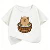 Kawaii Capybara Design TShirt Printed T Shirt Girls Summer Clothes Short Sleeve Tops TShirts Cute Girls Clothing