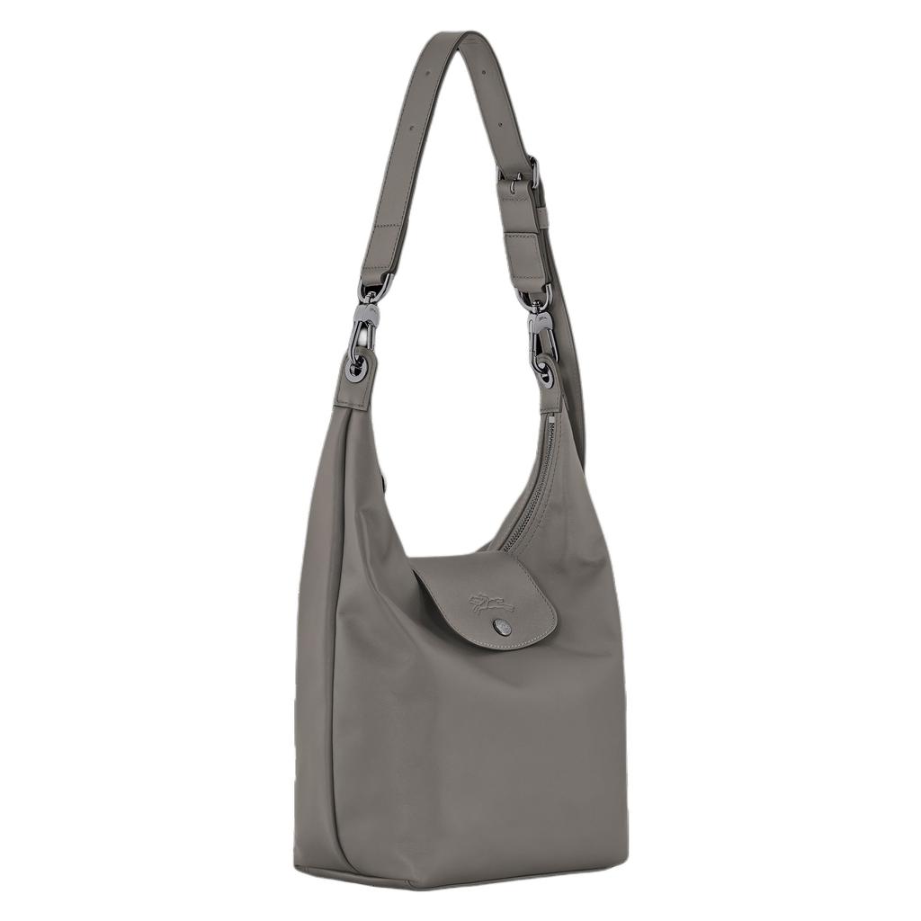 Longchamp Le Pliage Xtra Adjustable Detachable Handle Leather Tote Shoulder Bag Medium Women Tote Dove-Grey 10286987P55