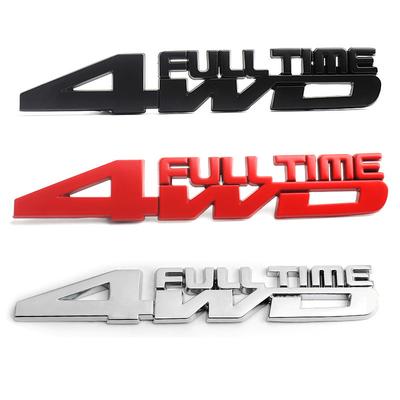 3D Krom Metal Araba Harfleri Wrangler Pusula Toyota TAM ZAMANLI 4WD Etiket Logosu Gövde Rozeti Çamurluk Amblemi Aksesuarları