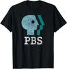 PBS Logo Shirt Blue Teal White Public Broadcasting T-Shirt