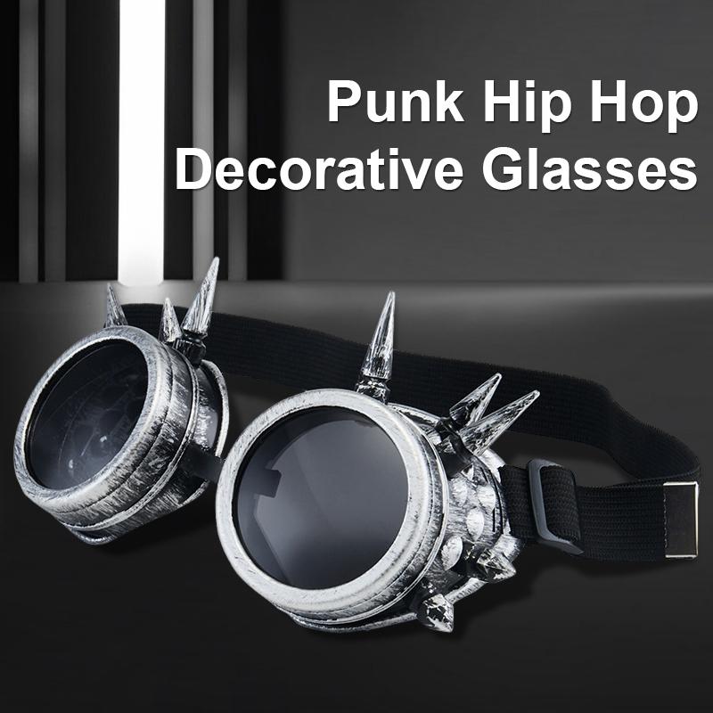 Fable Men's Hip Hop Sunglasses Round Frame Anti Uv Funny Fashion Outdoor Driving Sun Eyeglasses Decorative Sunglasses