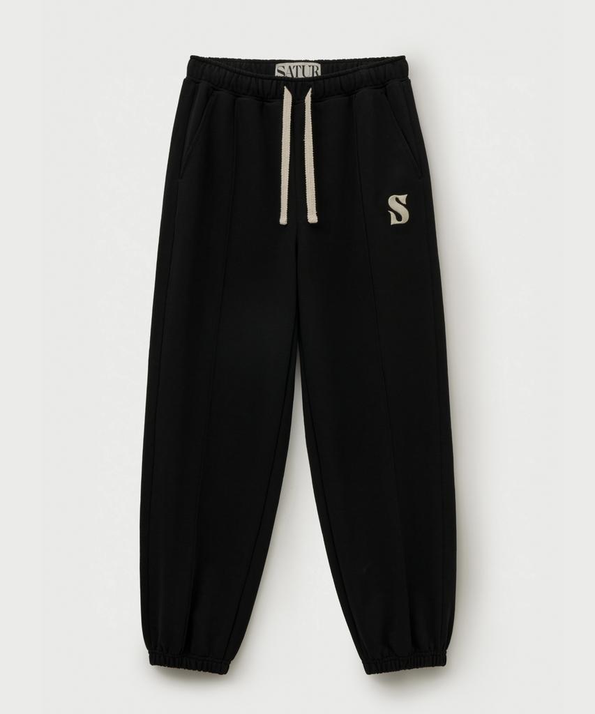 Seteo S Logo Jogger Sweatpants Black