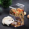Hamster Automatic Transparent Food Feeder Plastics Simplicity Clear Strong  Samll Animal Food Bowl Pet Supplies