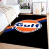 Tappeto con logo Gulf per soggiorno e camera da letto, tappetini per pavimenti, tappetino da bagno artistico, alla moda