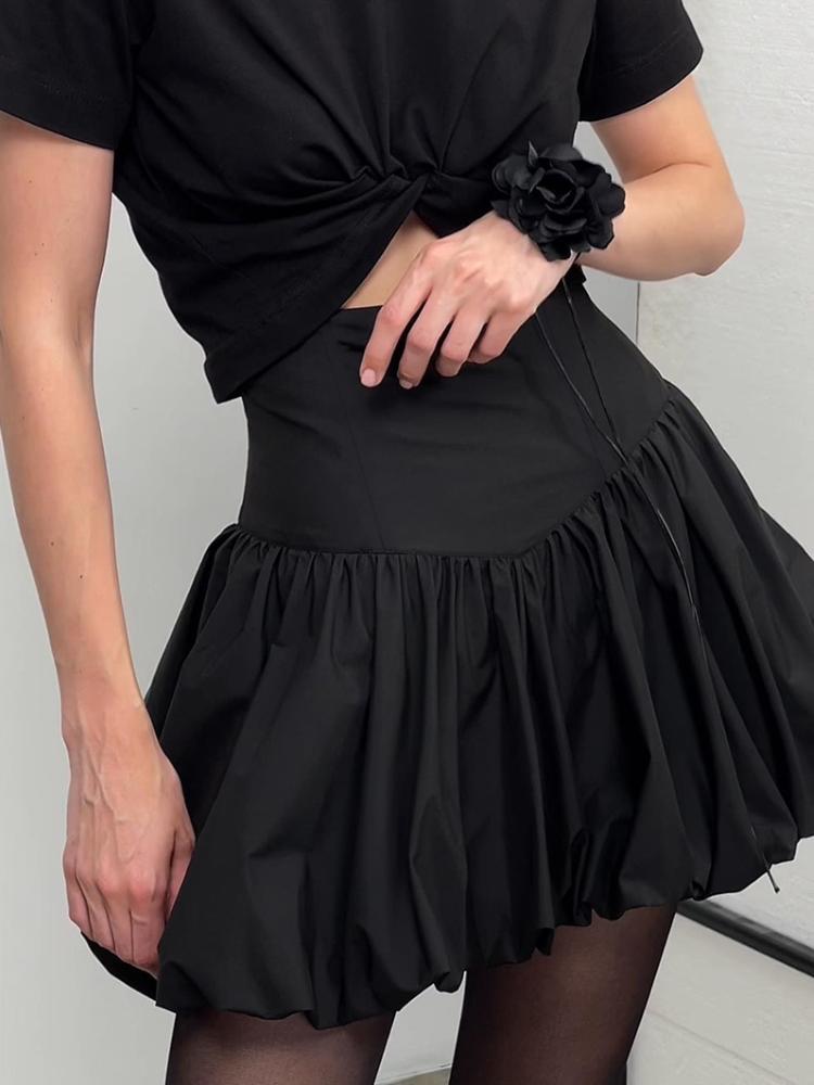 Fusta plisata Haine Y2k Femei elegante, culoare solida, talie inalta, linie A, mini fusta din anii 2000, fuste de petrecere de seara, haine de strada