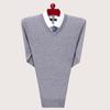 Men's V-Neck Winter Knit Sweater - Middle-Aged Thick & Warm Pullover