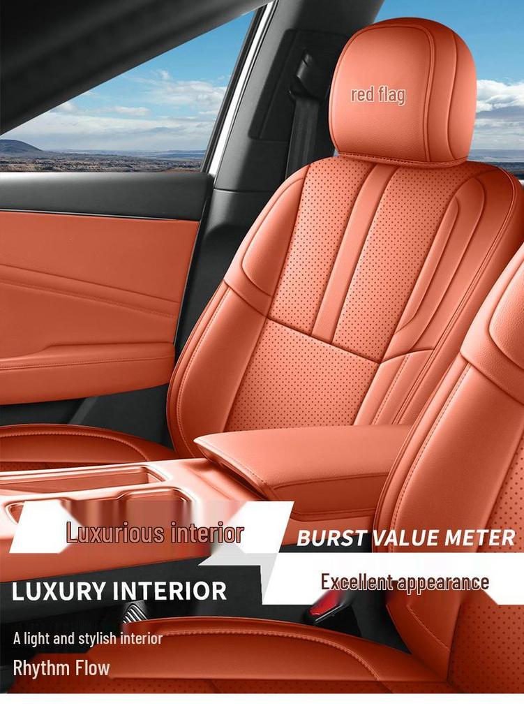 All-Season Leather Seat Covers for 26 Hongqi HS6 PHEV Models: Fully Enclosed, Universal Fit