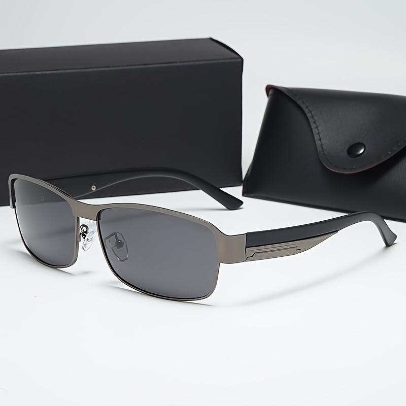 1 buc Ochelari de bicicletă la modă pentru bărbați cu ramă metalică nouă și cool, cu pigment ușor, polarizați, cu protecție solară