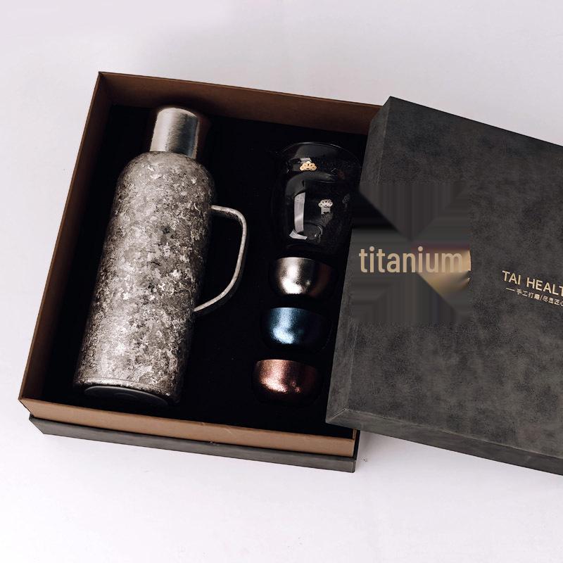 Titanium Insulated Large Tea Stewing Pot Set with Gift Box