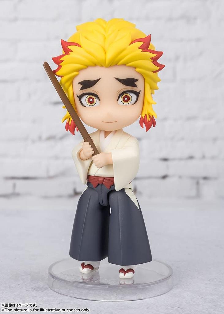TAMASHII NATIONS Figuarts mini Demon Kimetsu no Yaiba Rengoku Senjuro cirka 90 mm målad rörlig figur Slayer PVC&ABS