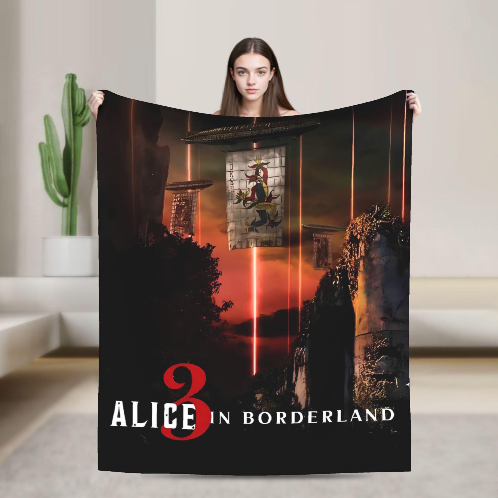 

Alice In Borderland 3 Jock Card Flannel Blanket Warm Soft Throw Blanket for Home Decor Airplane Travel Bedspread Sofa Bed Cover 75x90cm
