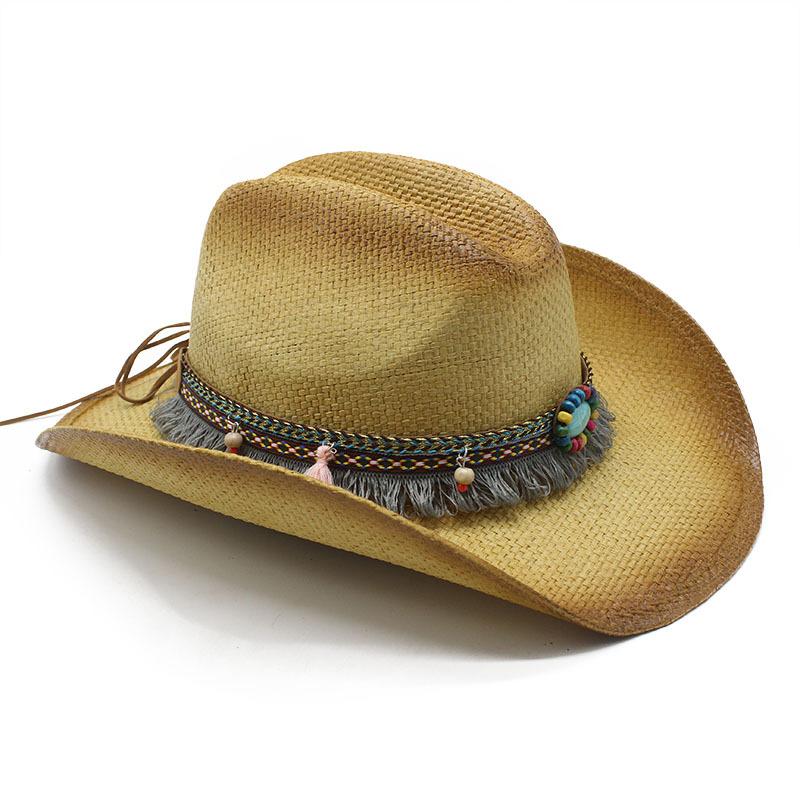 Outdoor Spring And Summer Ethnic Style Western Denim Straw Hat Tibetan Tibetan Top Hat