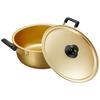 Pearl Metal Cookall WH-1781 Gold Large 26cm Aluminum Cookware Pot with Lid, for Gas Stoves Only