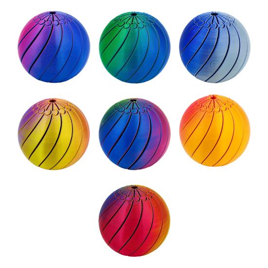 3D Printed Fidget Ball Toy Sensory Spinner Gear Sphere Fidget Toy with Liquid Flow Effect Twistable Desk Toy for Office Home Anxiety Stress Relief