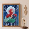Diamond Art Painting Kit Ariel The Moon Diamond Mosaic Pictures, Wall Art Crafts, Home Decor