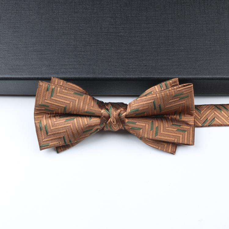 Business Bow Tie Men'S Shirt Suit Gentleman Pattern High-End Wedding Hosting Banquet Bow