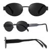 Y2K Oval Sunglasses Women Fashion Metal Small Round Glasses UV400 Protection Beach Accessories Female Shades