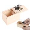 1Pc Wooden Prank Trick Practical Joke Home Office Scare Toy Box Gag Spider Parents Friend Funny Play Joke Gift Surprising Box