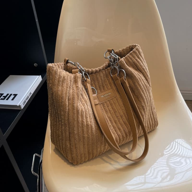 New simple suede shoulder bag women's tote cloth