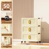 40-60cm Wide Transparent Foldable Double Door Floor Storage Cabinet with Multiple Layers