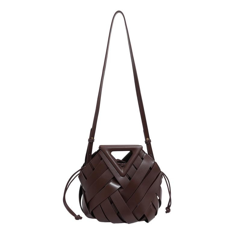 Borsa a tracolla Autunno e Inverno Nuova Borsa intrecciata alla moda Borsa a cestino per verdura da portare a mano Borsa a mano da donna Versione coreana Nicchia Borsa a mano da donna