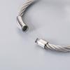 Chunky  Stainless Steel Wire Chain Bangle Men's Personalized Classic Cross Bracelet Jewelry Gothic Vintage Black Accessory