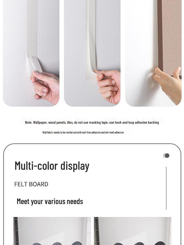 Soft Upholstered Headboard Felt Wall Sticker: Anti-collision Decorative Wall Guard for Bedroom