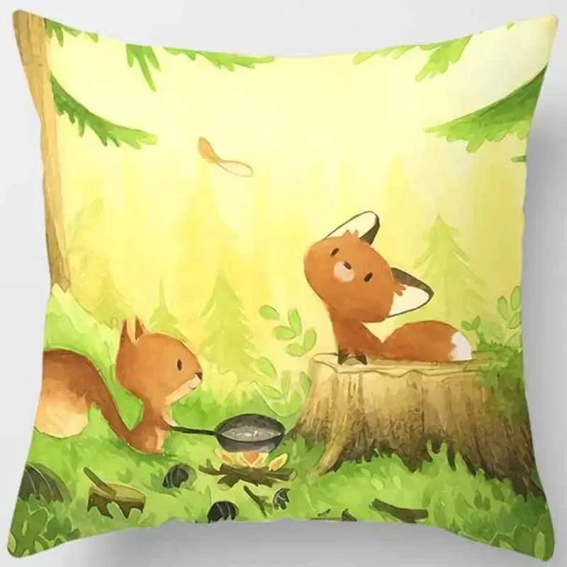 Fairy Tale World Cartoon Pillowcase Car Ornaments Office Living Room Sofa Home Pillowcase