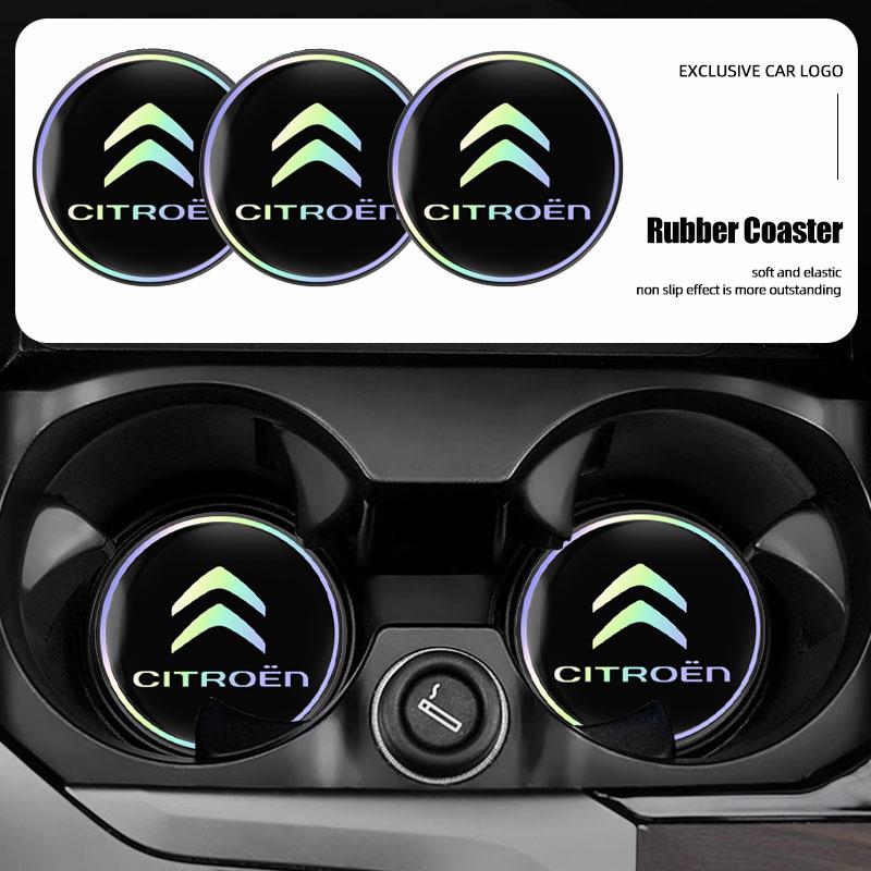 2Pcs Rubber Car Coaster Buffer Anti Noise Mat Cushion For Citroen Celysee C6 C3 C5 C1 C2 Aircross Picasso Cactus Berlingo Saxo