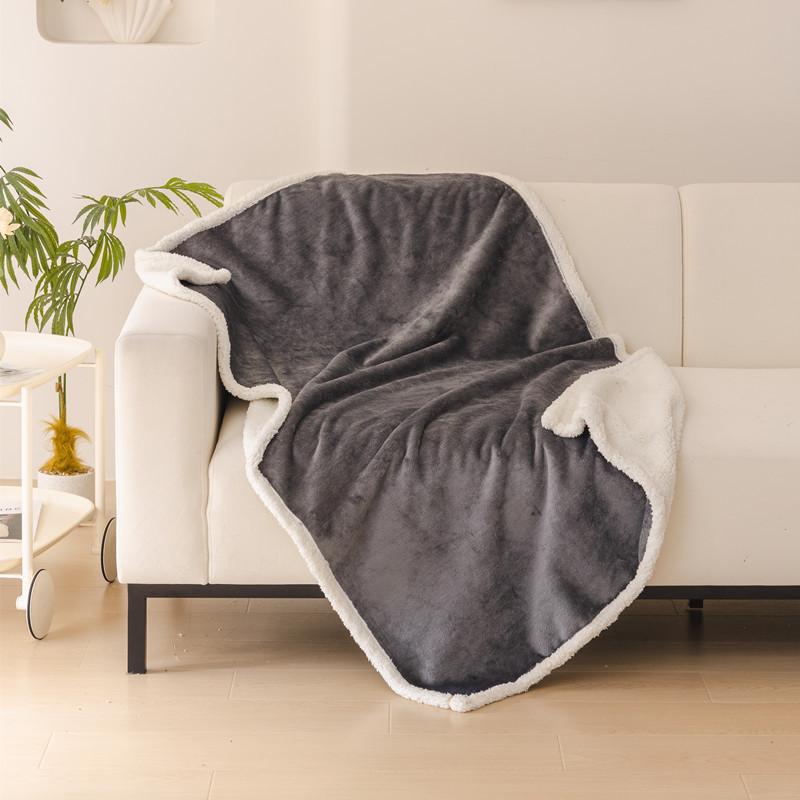 Pet Waterproof Blanket Flannel Shu Cotton Lint Sherpa Thickened Pet Blanket Kennel
