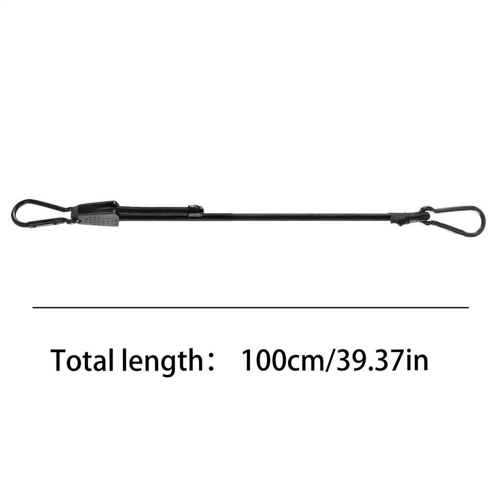 

Bungee Cords With Hooks Adjustable Bungee Cords With Carabiner Hooks UV-Resistant Elastic Straps With Clips Outdoor Luggage Rope синий