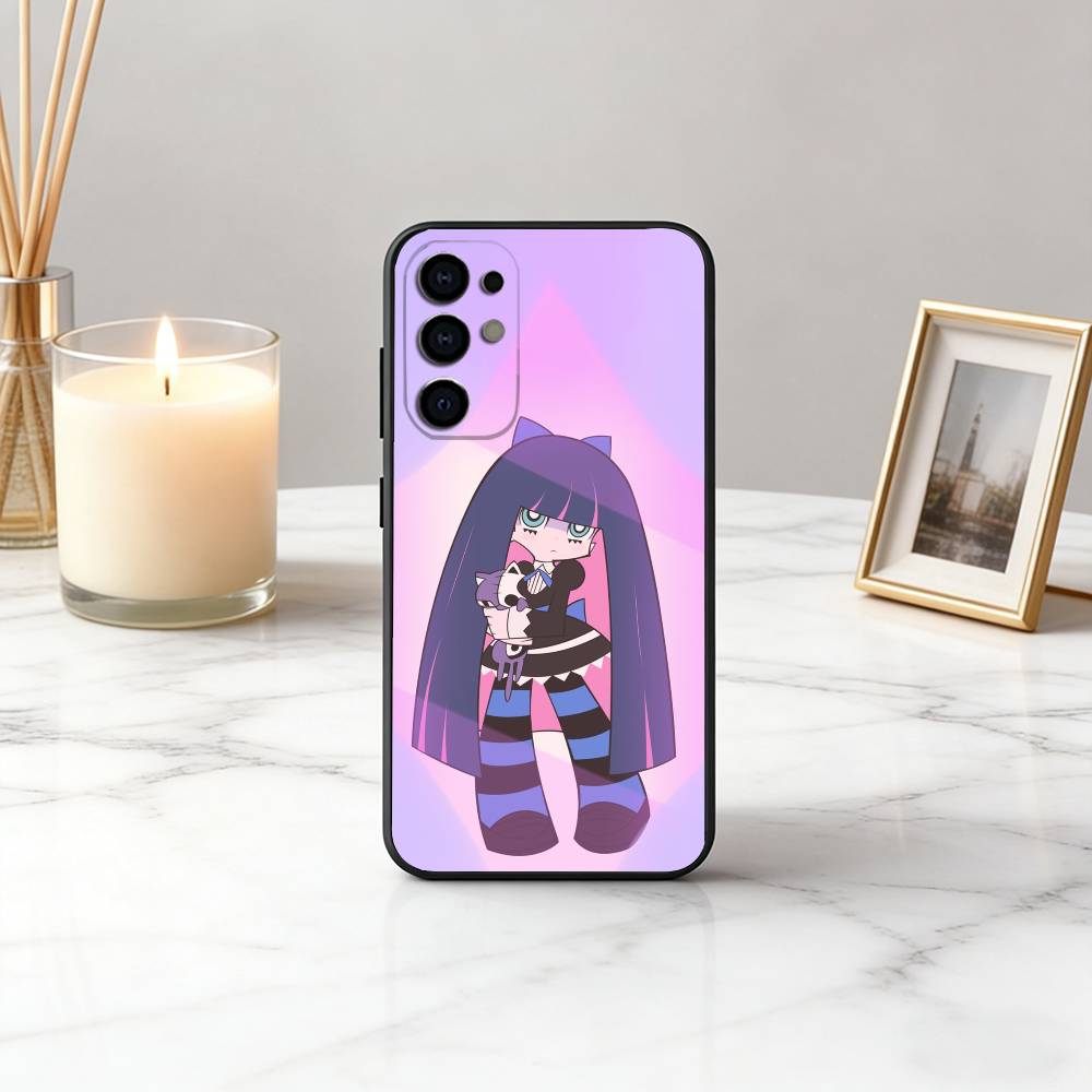 Gothic girl A-Anarchy S-Stocking Phone Case Black Silicone Soft For Samsung S25,S24,S21,S22,S23,S30,Ultra,S20,Plus,Fe,Lite