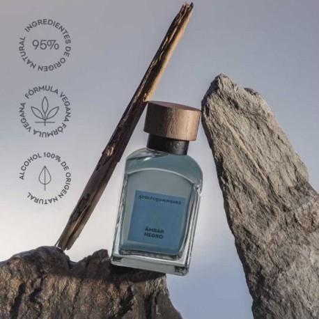 Eau de parfum - ADOLFO DOMINGUEZ - AMBAR NEGRO - 200 ml - 95% ingrédients naturels - Vegan