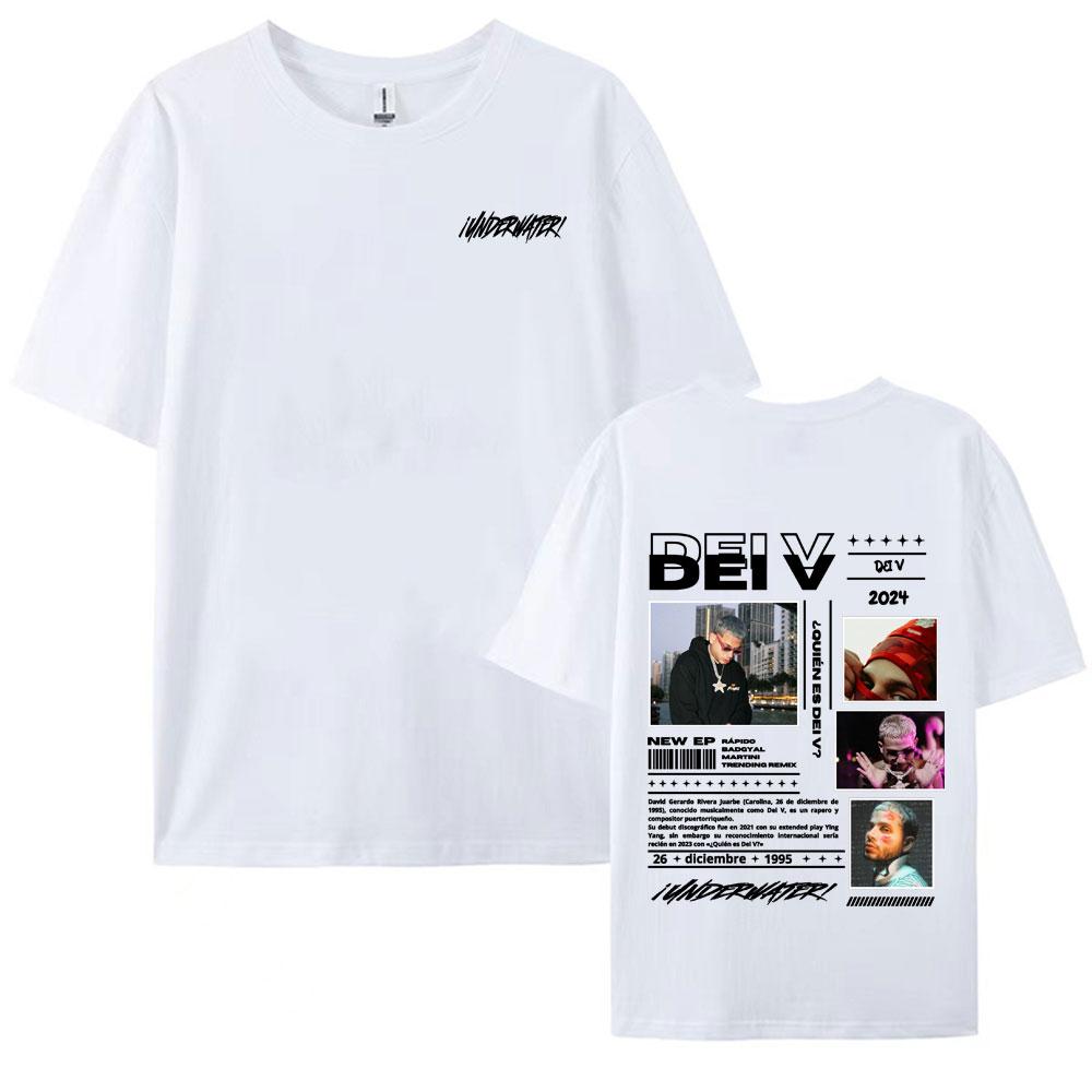 Rapper Quien Es Dei V Underwater Tour Graphic T Shirt Men Women Vintage Fashion Hip Hop Street Tshirts Casual Cotton Tshirt