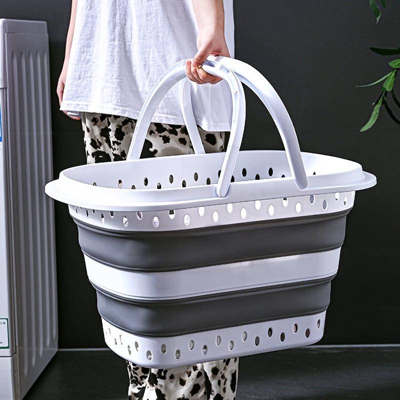 Portable Folding Laundry Basket - Large Capacity and Durable Design for Versatile Storage