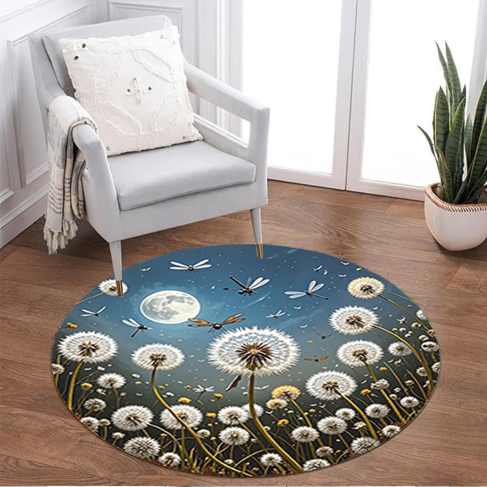 1pc home carpet dandelion design non slip office decor gift living room bedroom