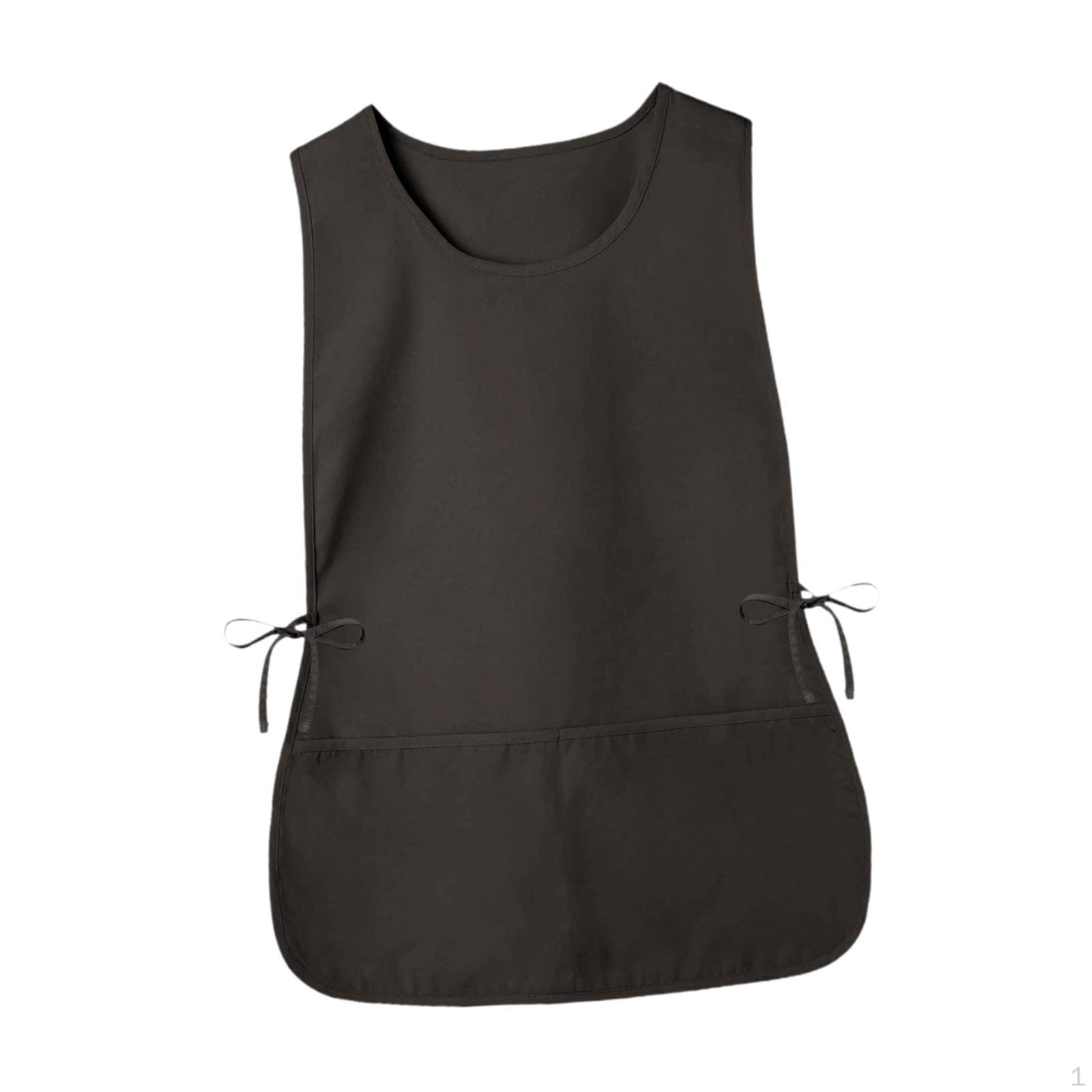 

Фартук Арт Жилет с боковыми завязками для садоводства, парикмахера, живописи чёрный