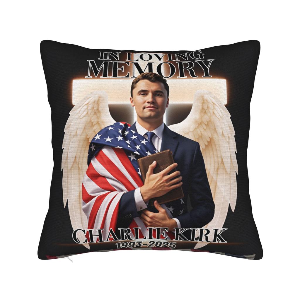 Pillow Cover Charlie Kirk Never Give Up Never Surrender Cute Funny Pillow Case For Couch Sofa Bedroom Pillowcases