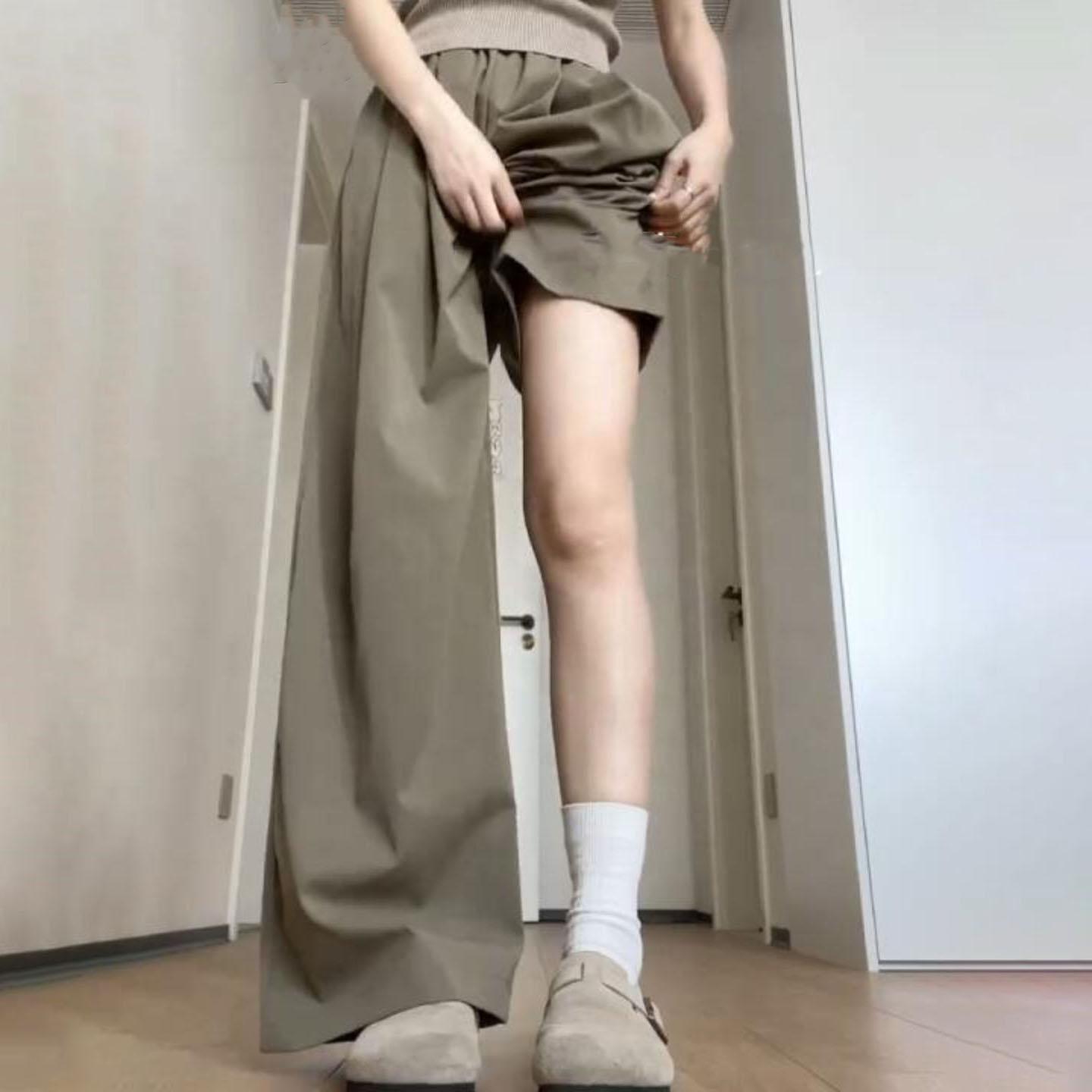 

Весенне-летние текстурированные брюки Yamamoto - Драпирующиеся повседневные брюки с высокой посадкой из ледяного шелка, свободные, с широкими штанинами 2XL