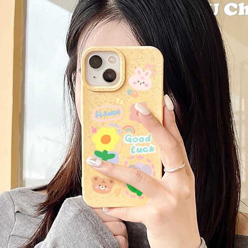 Phone Case for iPhone 16 15 14 13 12 11 Pro Max iPhone 11 13 16 15 14 12 X XS XR 6 7 8 SE iPhone 6 7 8 Plus Degradable Wheat Straw Case Cover