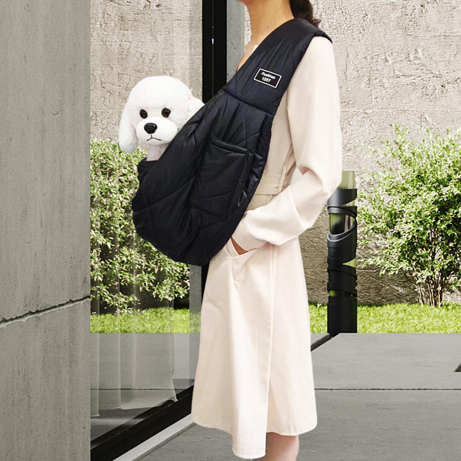 

Сумка-переноска для собак и кошек с мягким ремешком, мягкая, дышащая, удобная сумка через плечо, сумка-тоут для щенков, собак, мелких животных, домашних животных, для улицы чёрный